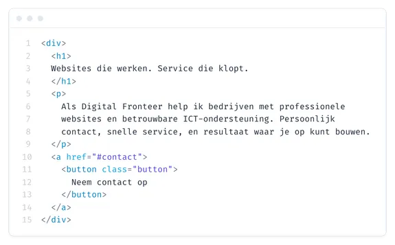 Digital Fronteer - Professionele webontwikkeling illustratie